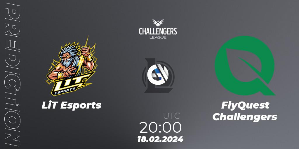 Pronósticos LiT Esports - FlyQuest Challengers. 18.02.24. NACL 2024 Spring - Group Stage - LoL