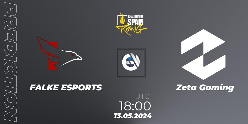 Pronósticos FALKE ESPORTS - Zeta Gaming. 13.05.2024 at 18:00. VALORANT Challengers 2024 Spain: Rising Split 2 - VALORANT