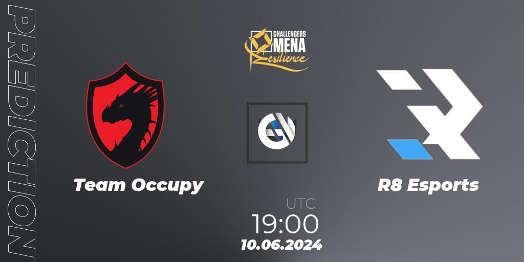 Pronósticos Team Occupy - R8 Esports. 10.06.2024 at 19:00. VALORANT Challengers 2024 MENA: Resilience Split 2 - Levant and North Africa - VALORANT