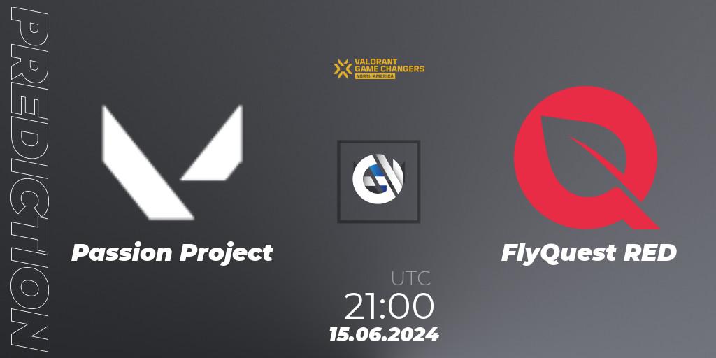 Pronósticos Passion Project - FlyQuest RED. 15.06.2024 at 21:00. VCT 2024: Game Changers North America Series 2 - VALORANT