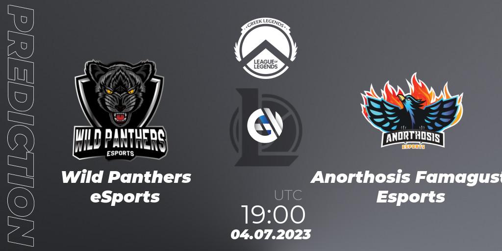 Pronósticos Wild Panthers eSports - Anorthosis Famagusta Esports. 04.07.2023 at 19:00. Greek Legends League Summer 2023 - LoL