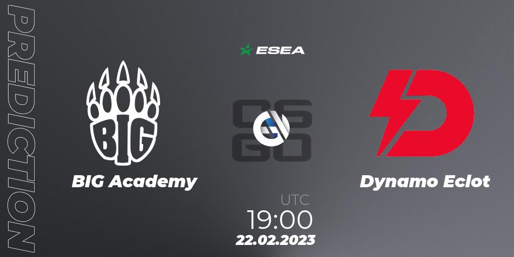 Pronósticos BIG Academy - Dynamo Eclot. 02.03.2023 at 19:00. ESEA Season 44: Advanced Division - Europe - Counter-Strike (CS2)