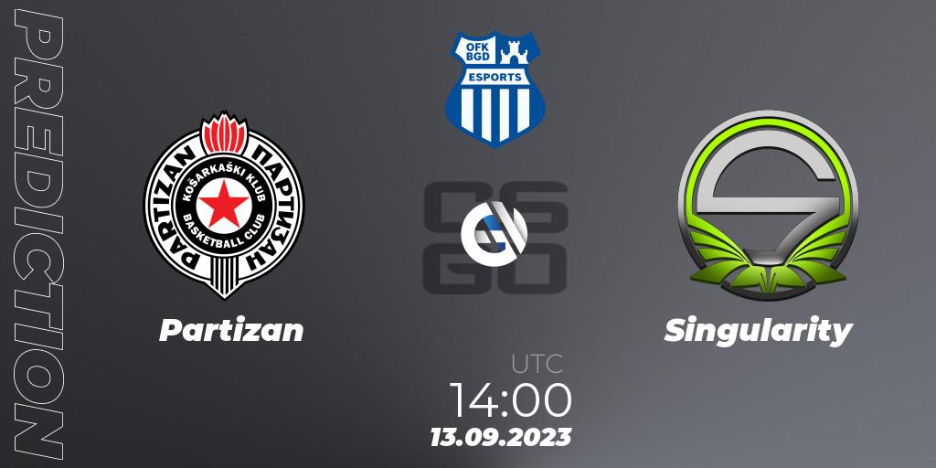 Pronósticos Partizan - Singularity. 13.09.23. OFK BGD Esports Series #1 - CS2 (CS:GO)