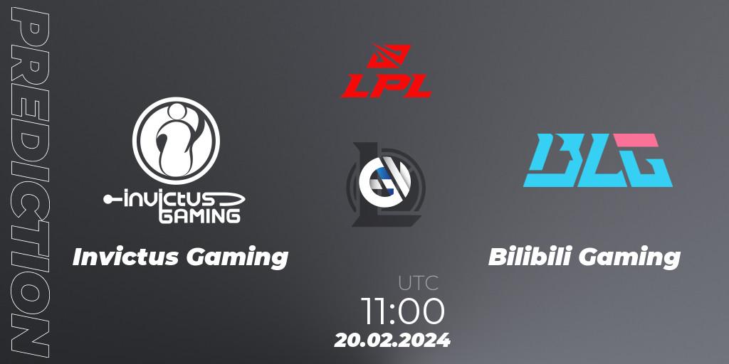Pronósticos Invictus Gaming - Bilibili Gaming. 20.02.2024 at 11:00. LPL Spring 2024 - Group Stage - LoL
