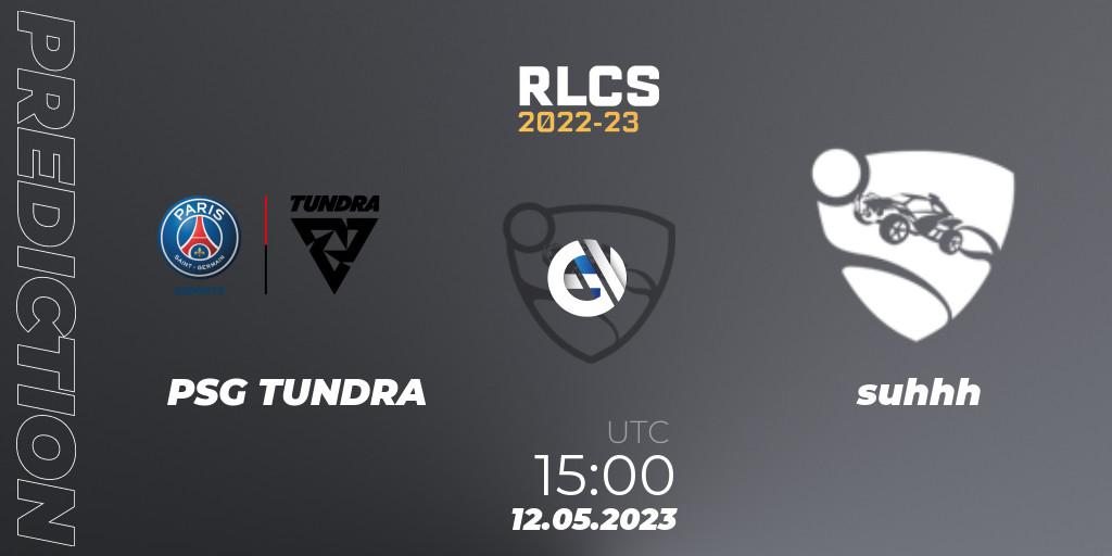 Pronósticos PSG TUNDRA - suhhh. 12.05.2023 at 15:00. RLCS 2022-23 - Spring: Europe Regional 1 - Spring Open - Rocket League