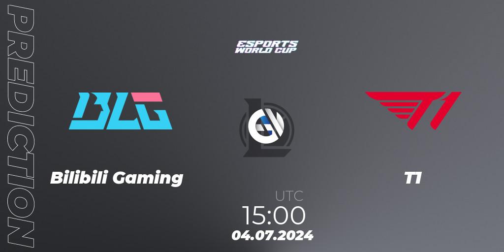 Pronósticos Bilibili Gaming - T1. 04.07.2024 at 15:00. Esports World Cup 2024 - LoL