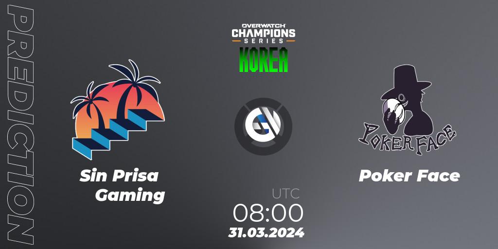 Pronósticos Sin Prisa Gaming - Poker Face. 31.03.24. Overwatch Champions Series 2024 - Stage 1 Korea - Overwatch