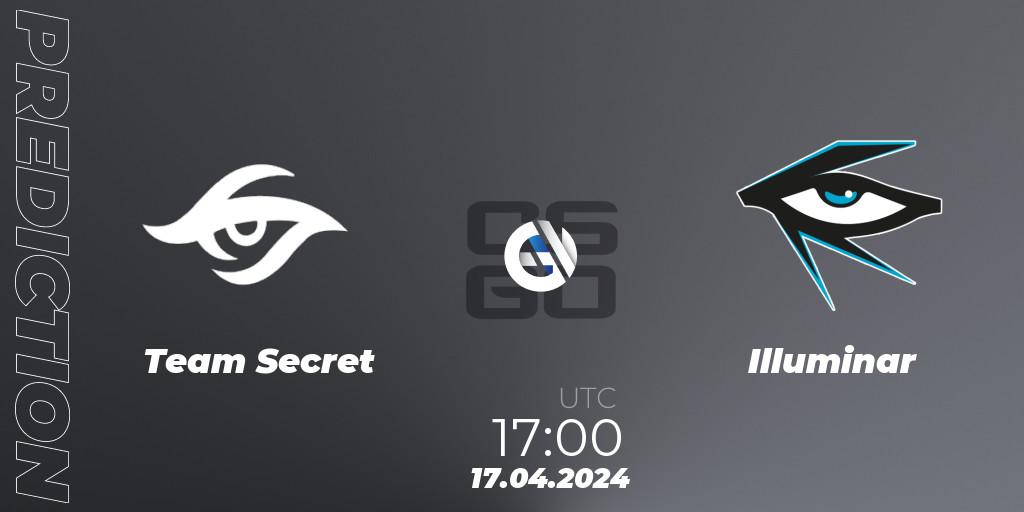 Pronósticos Team Secret - Illuminar. 17.04.24. CCT Season 2 Europe Series 1 Closed Qualifier - CS2 (CS:GO)