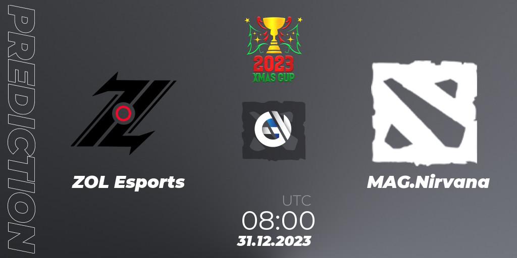 Pronósticos ZOL Esports - MAG.Nirvana. 08.01.2024 at 06:00. Xmas Cup 2023 - Dota 2