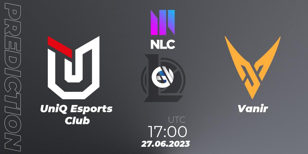 Pronósticos UniQ Esports Club - Vanir. 27.06.23. NLC Summer 2023 - Group Stage - LoL