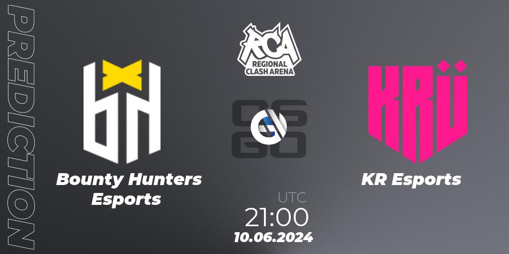 Pronósticos Bounty Hunters Esports - KRÜ Esports. 11.06.2024 at 14:30. Regional Clash Arena South America - Counter-Strike (CS2)
