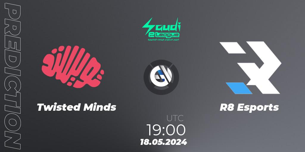 Pronósticos Twisted Minds - R8 Esports. 18.05.2024 at 19:00. Saudi eLeague 2024 - Major 2 Phase 1 - Overwatch