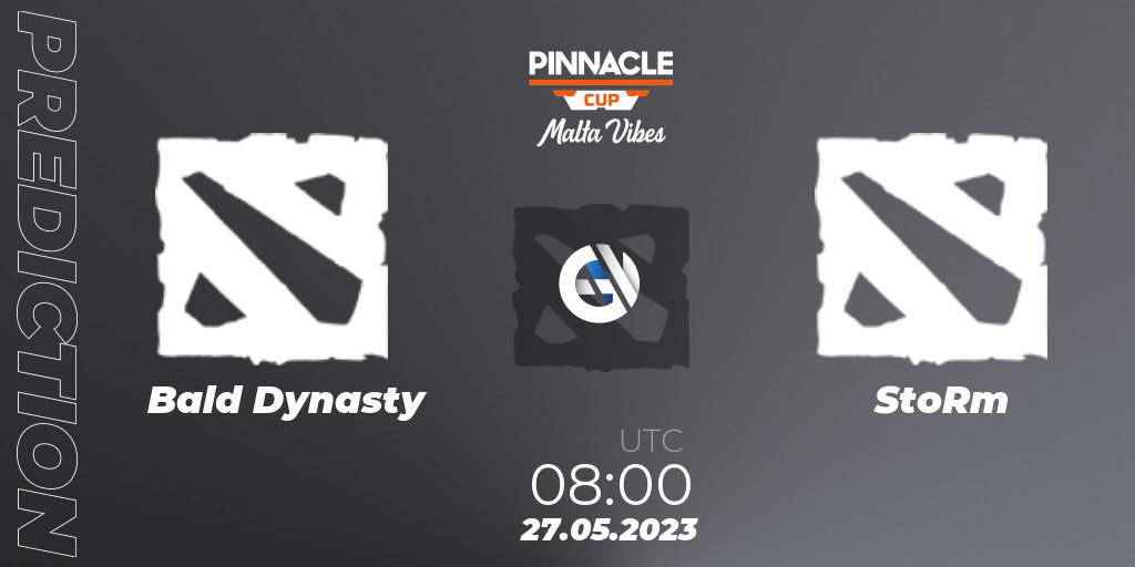 Pronósticos Bald Dynasty - StoRm. 27.05.2023 at 08:00. Pinnacle Cup: Malta Vibes #2 - Dota 2