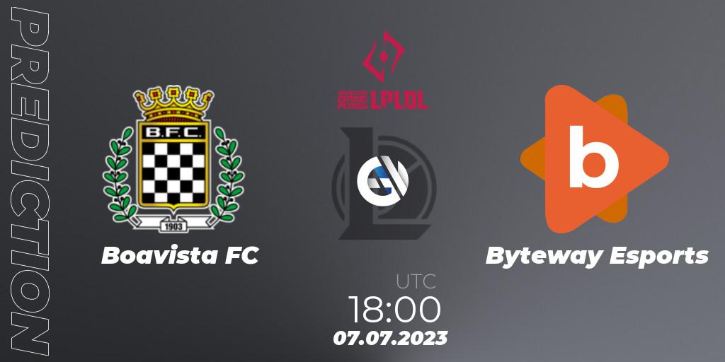 Pronósticos Boavista FC - Byteway Esports. 07.07.23. LPLOL Split 2 2023 - Group Stage - LoL