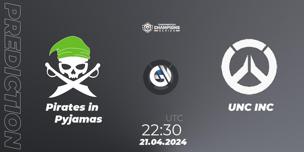 Pronósticos Pirates in Pyjamas - UNC INC. 21.04.2024 at 22:30. Overwatch Champions Series 2024 - North America Stage 2 Group Stage - Overwatch