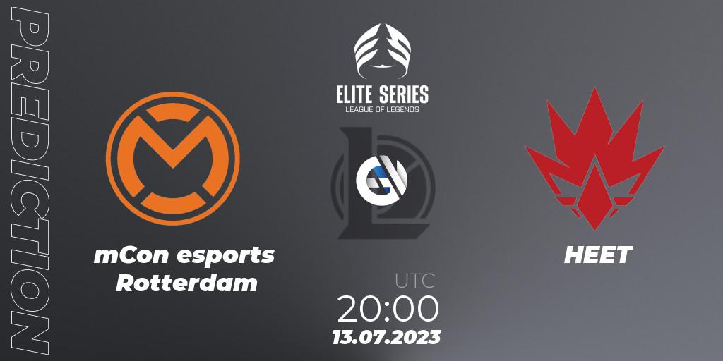 Pronósticos mCon esports Rotterdam - HEET. 13.07.23. Elite Series Summer 2023 - LoL