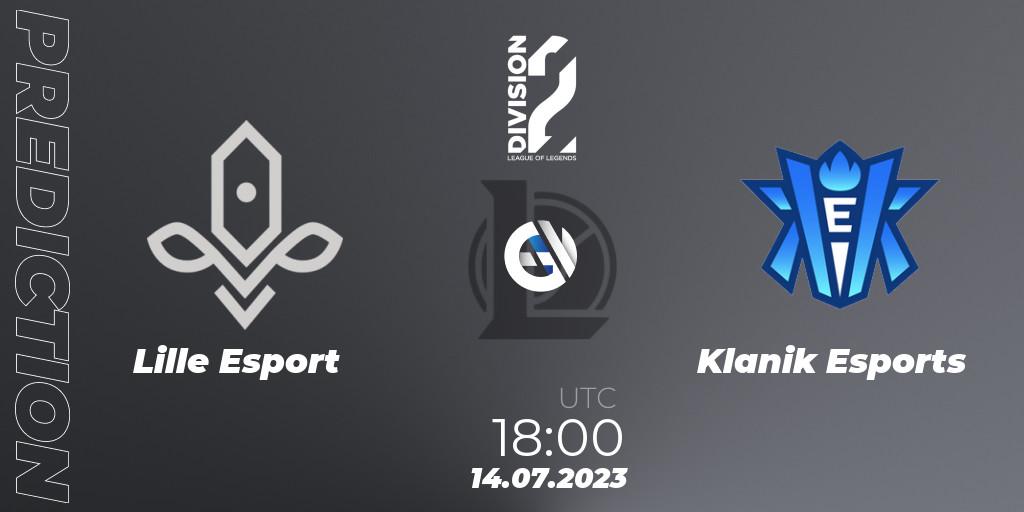 Pronósticos Lille Esport - Klanik Esports. 14.07.2023 at 18:00. LFL Division 2 Summer 2023 - Group Stage - LoL