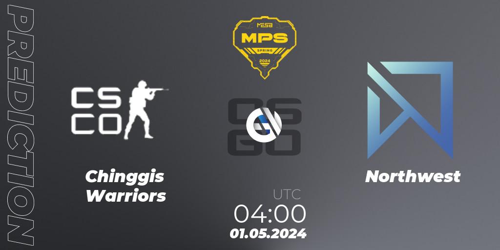 Pronósticos Chinggis Warriors - Northwest. 01.05.2024 at 04:00. MESA Pro Series: Spring 2024 - Counter-Strike (CS2)