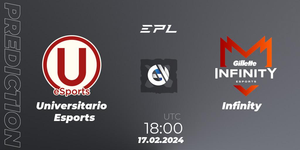 Pronósticos Universitario Esports - Infinity. 17.02.24. European Pro League World Series America Season 9 - Dota 2