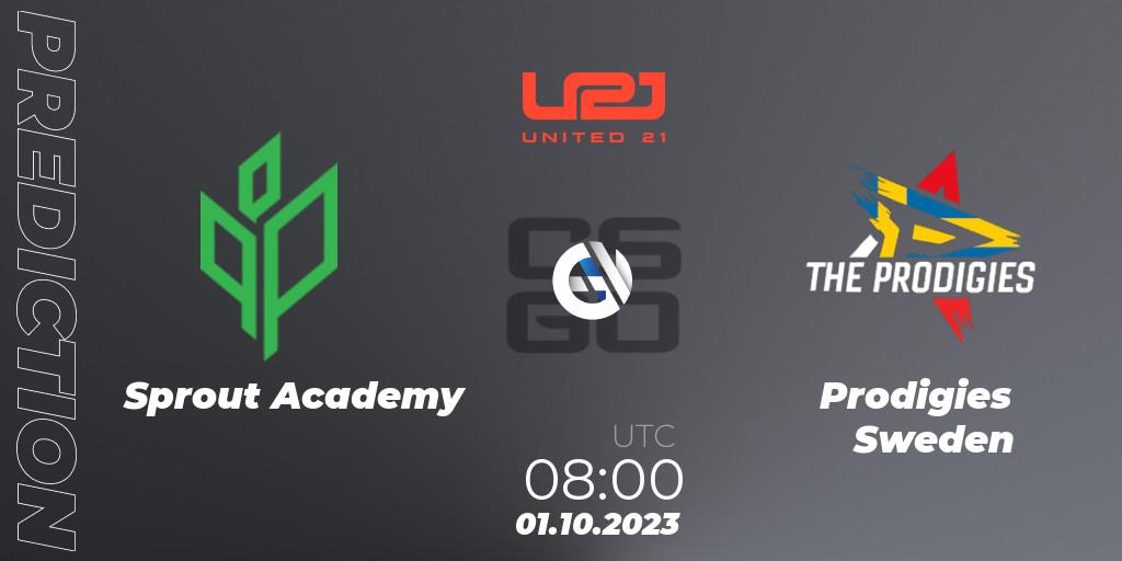 Pronósticos Sprout Academy - Prodigies Sweden. 01.10.2023 at 08:00. United21 Season 6 - Counter-Strike (CS2)