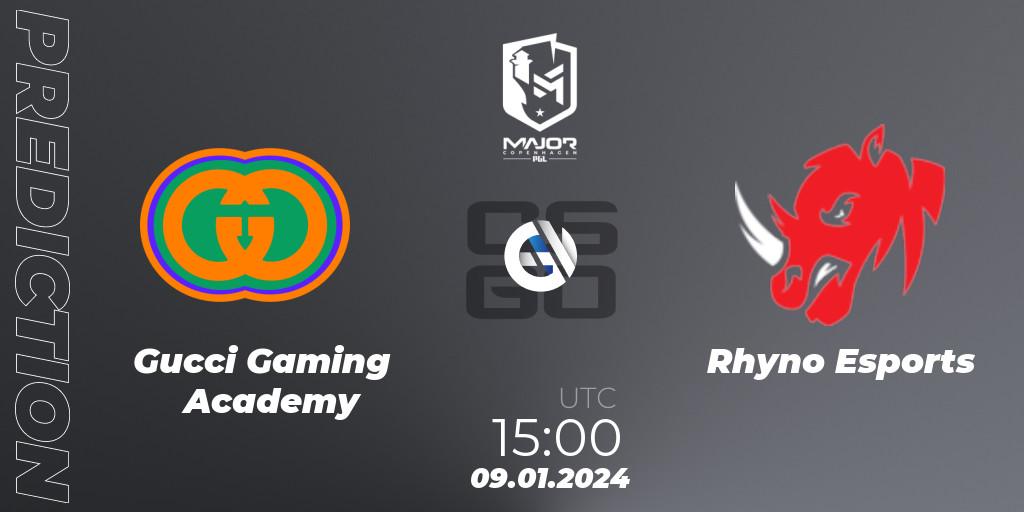 Pronósticos Gucci Gaming Academy - Rhyno Esports. 09.01.24. PGL CS2 Major Copenhagen 2024 Europe RMR Open Qualifier 1 - CS2 (CS:GO)