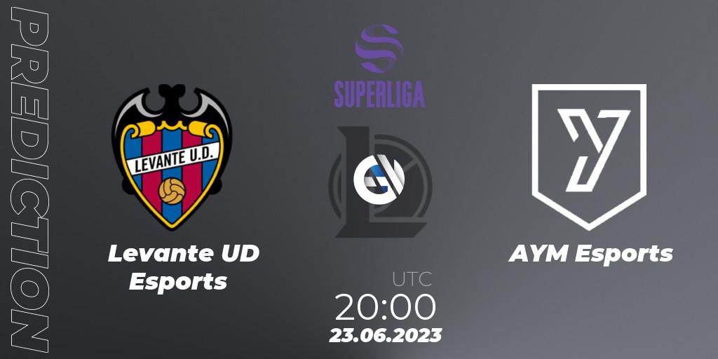 Pronósticos Levante UD Esports - AYM Esports. 23.06.2023 at 20:00. LVP Superliga 2nd Division 2023 Summer - LoL
