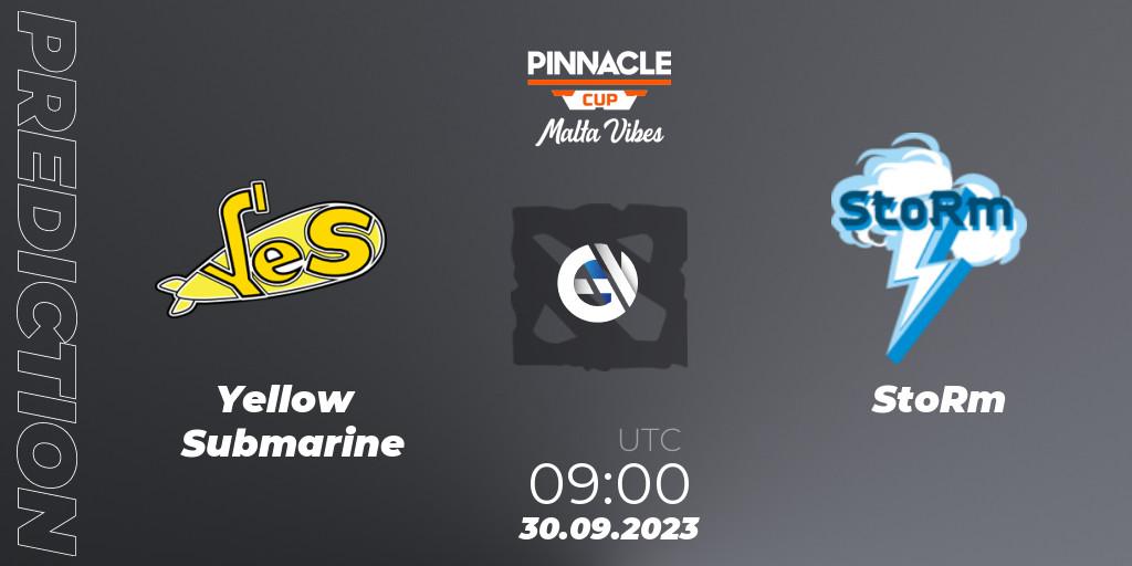 Pronósticos Yellow Submarine - StoRm. 30.09.23. Pinnacle Cup: Malta Vibes #4 - Dota 2