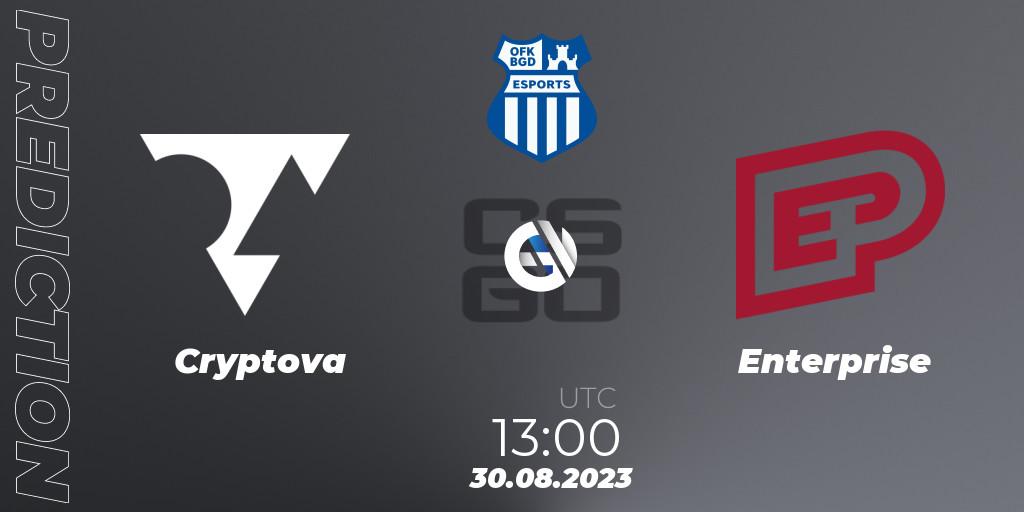 Pronósticos Cryptova - Enterprise. 30.08.23. OFK BGD Esports Series #1: Balkan Closed Qualifier - CS2 (CS:GO)