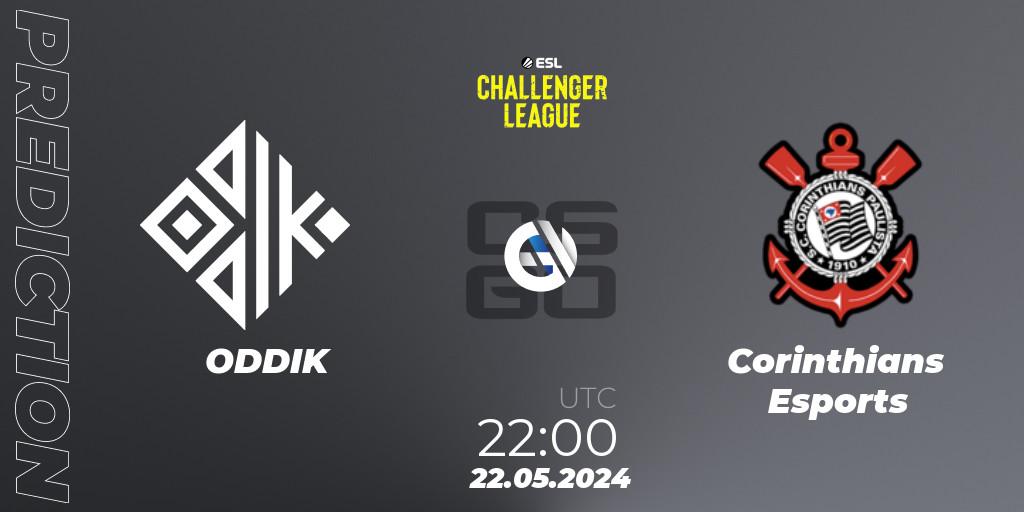 Pronósticos ODDIK - Corinthians Esports. 22.05.2024 at 22:00. ESL Challenger League Season 47: South America - Counter-Strike (CS2)