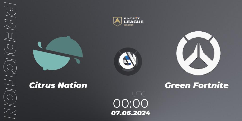 Pronósticos Citrus Nation - Green Fortnite. 07.06.2024 at 00:00. FACEIT League Season 1 - NA Master Road to EWC - Overwatch