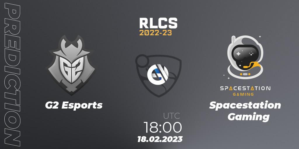 Pronósticos G2 Esports - Spacestation Gaming. 18.02.23. RLCS 2022-23 - Winter: North America Regional 2 - Winter Cup - Rocket League