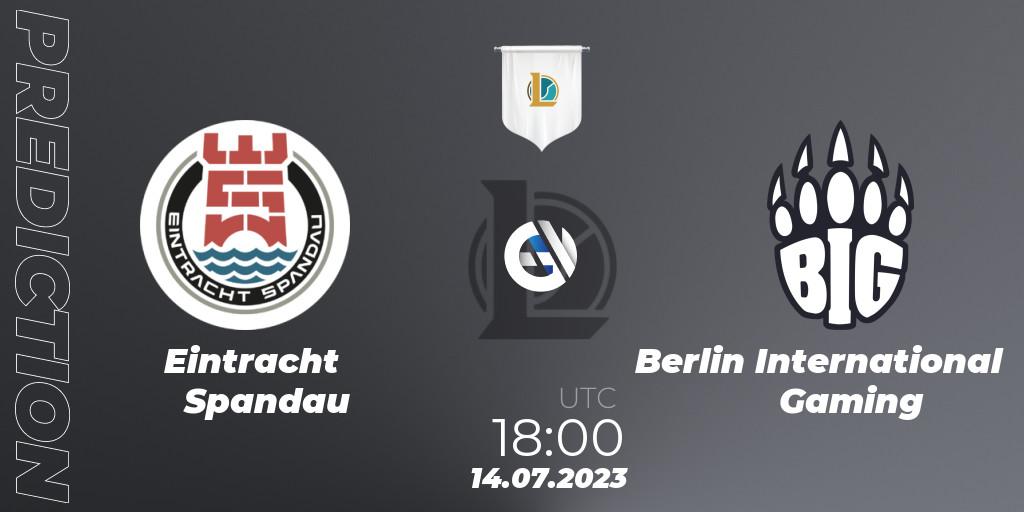 Pronósticos Eintracht Spandau - Berlin International Gaming. 14.07.23. Prime League Summer 2023 - Group Stage - LoL