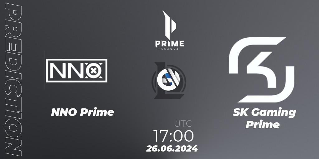 Pronósticos NNO Prime - SK Gaming Prime. 26.06.2024 at 17:00. Prime League Summer 2024 - LoL