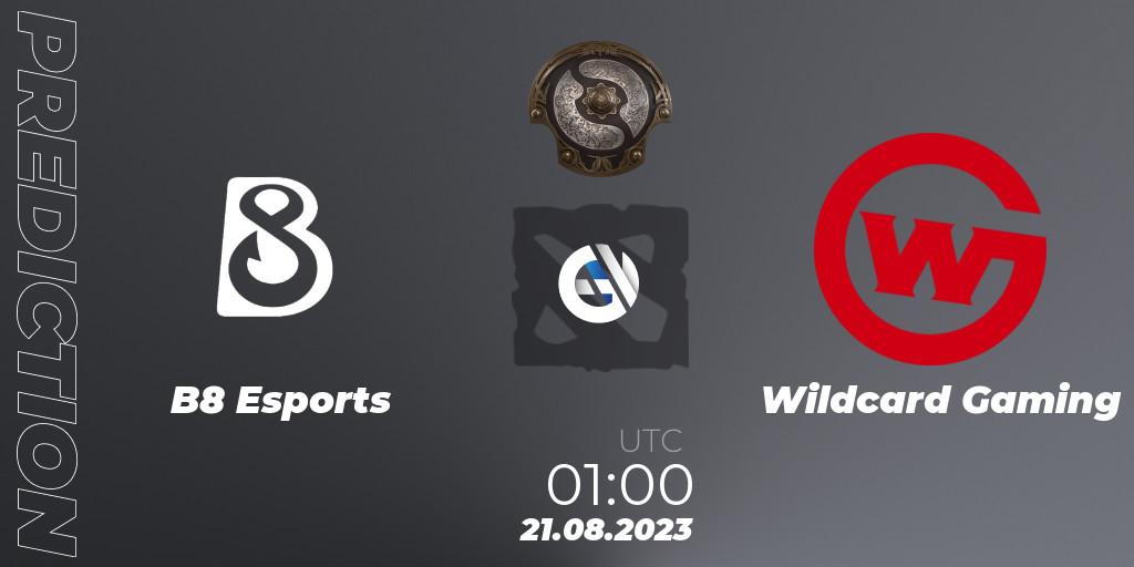 Pronósticos B8 Esports - Wildcard Gaming. 21.08.23. The International 2023 - North America Qualifier - Dota 2