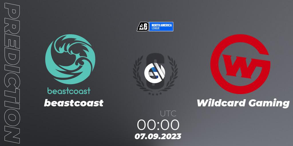 Pronósticos beastcoast - Wildcard Gaming. 07.09.2023 at 00:45. North America League 2023 - Stage 2 - Rainbow Six