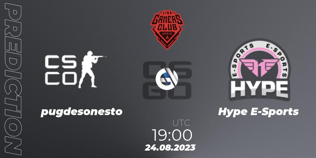 Pronósticos pugdesonesto - Hype E-Sports. 24.08.2023 at 19:00. Gamers Club Liga Série A: August 2023 - Counter-Strike (CS2)
