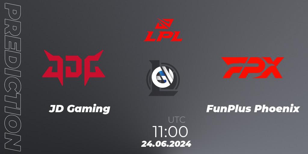 Pronósticos JD Gaming - FunPlus Phoenix. 24.06.2024 at 11:00. LPL 2024 Summer - Group Stage - LoL