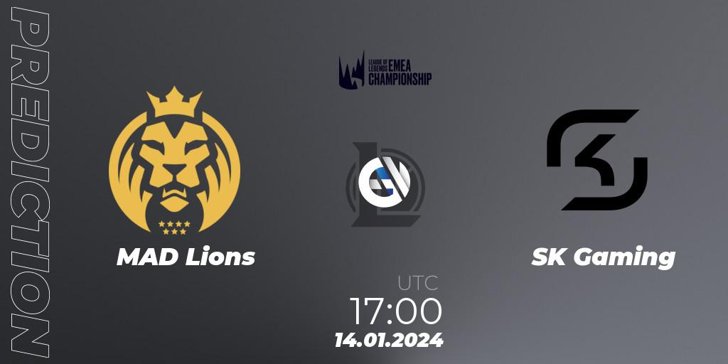 Pronósticos MAD Lions - SK Gaming. 14.01.24. LEC Winter 2024 - Regular Season - LoL