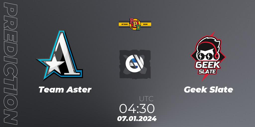 Pronósticos Team Aster - Geek Slate. 07.01.24. BetBoom Dacha Dubai 2024: SEA and CN Closed Qualifier - Dota 2