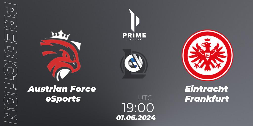 Pronósticos Austrian Force eSports - Eintracht Frankfurt. 01.06.2024 at 19:00. Prime League Summer 2024 - LoL