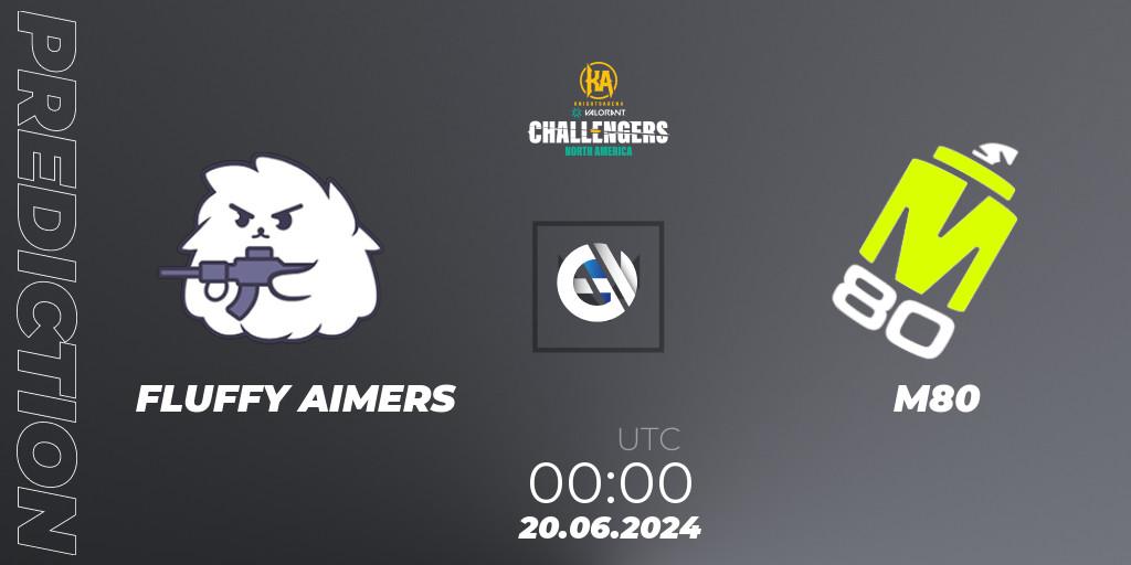 Pronósticos FLUFFY AIMERS - M80. 19.06.2024 at 23:00. VALORANT Challengers 2024: North America Split 2 - VALORANT
