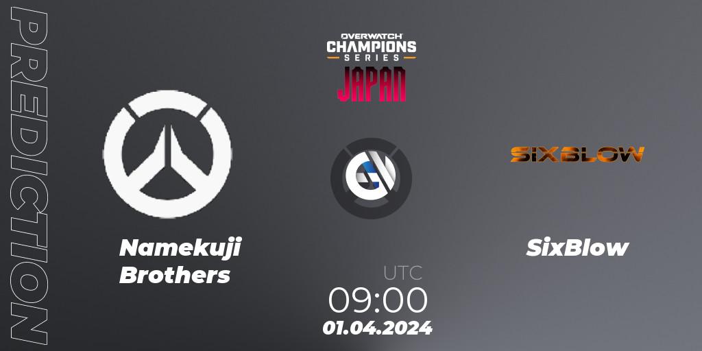 Pronósticos Namekuji Brothers - SixBlow. 01.04.2024 at 09:00. Overwatch Champions Series 2024 - Stage 1 Japan - Overwatch