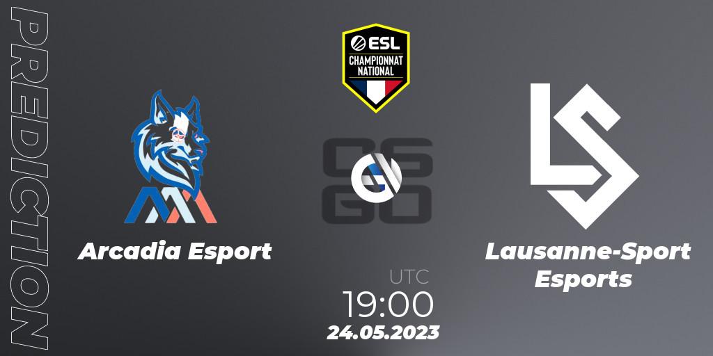 Pronósticos Arcadia Esport - Lausanne-Sport Esports. 24.05.2023 at 19:00. ESL Championnat National Spring 2023 - Counter-Strike (CS2)