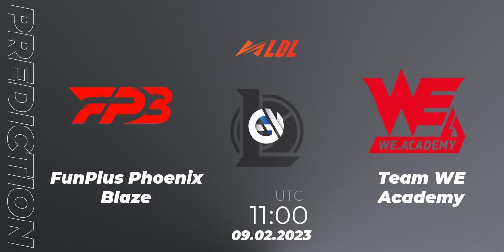 Pronósticos FunPlus Phoenix Blaze - Team WE Academy. 09.02.23. LDL 2023 - Swiss Stage - LoL