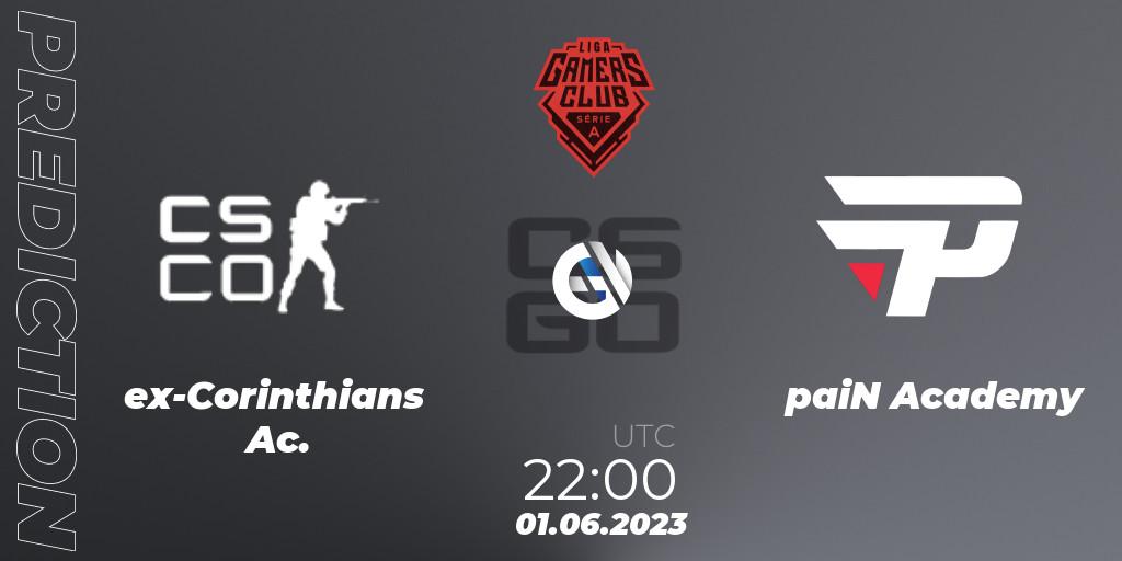 Pronósticos ex-Corinthians Ac. - paiN Academy. 01.06.23. Gamers Club Liga Série A: May 2023 - CS2 (CS:GO)