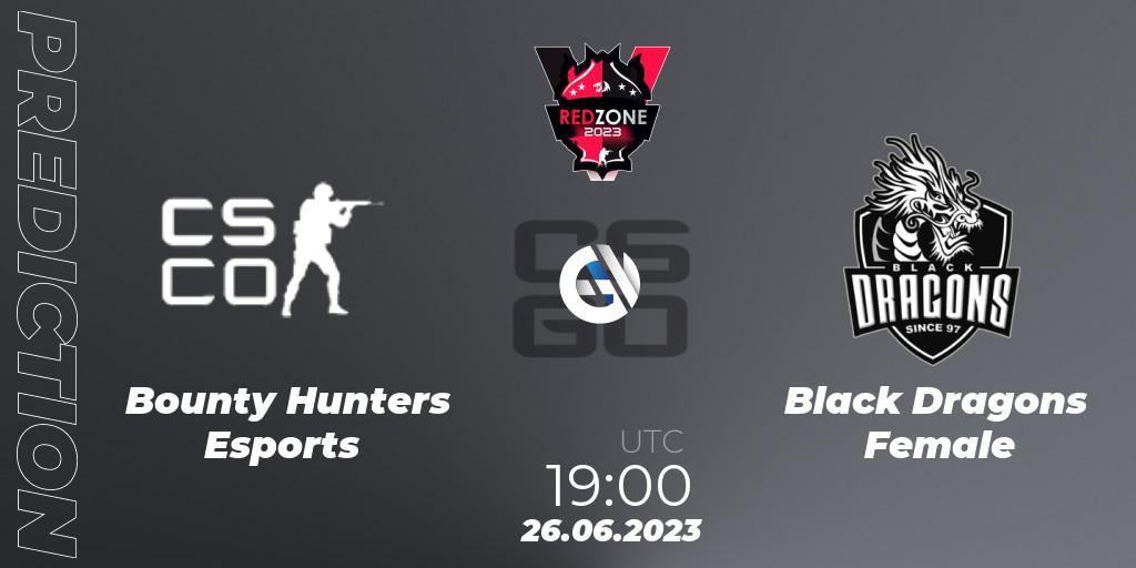 Pronósticos Bounty Hunters Esports - Black Dragons Female. 26.06.23. RedZone PRO League 2023 Season 4 - CS2 (CS:GO)