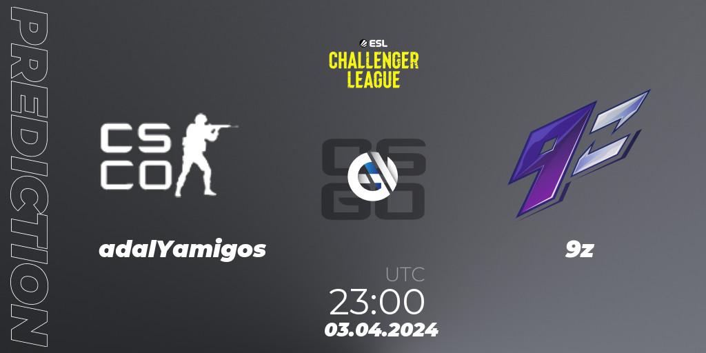 Pronósticos adalYamigos - 9z. 03.04.24. ESL Challenger League Season 47: South America - CS2 (CS:GO)