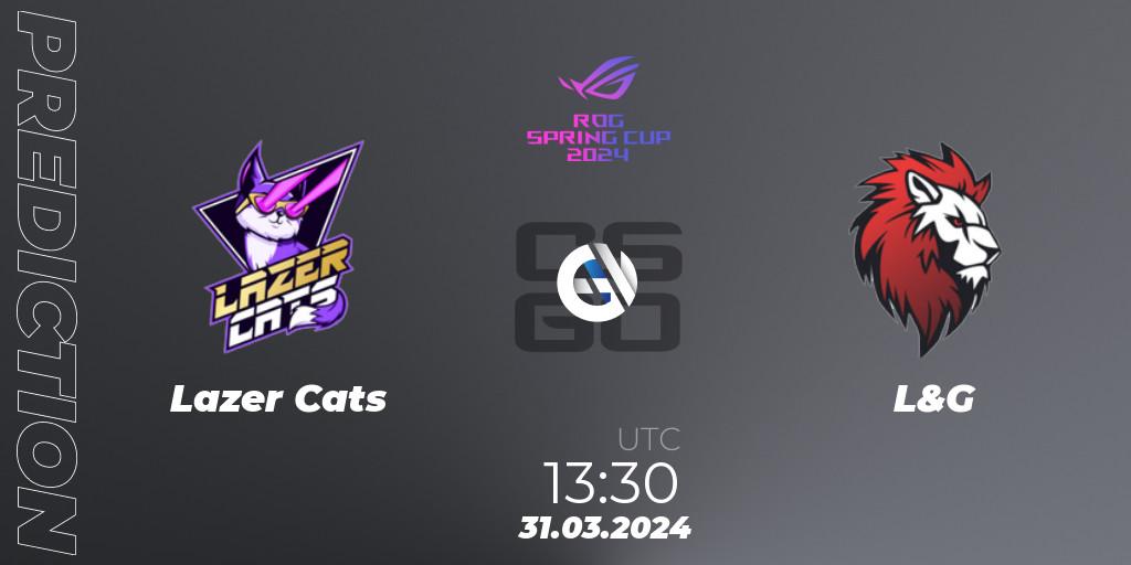 Pronósticos Lazer Cats - L&G. 31.03.2024 at 11:00. Gameinside.ua ROG Spring Cup 2024 - Counter-Strike (CS2)