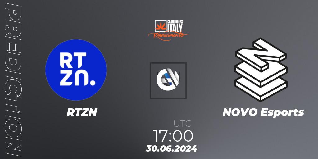 Pronósticos RTZN - NOVO Esports. 30.06.2024 at 17:00. VALORANT Challengers 2024 Italy: Rinascimento Split 2 - VALORANT