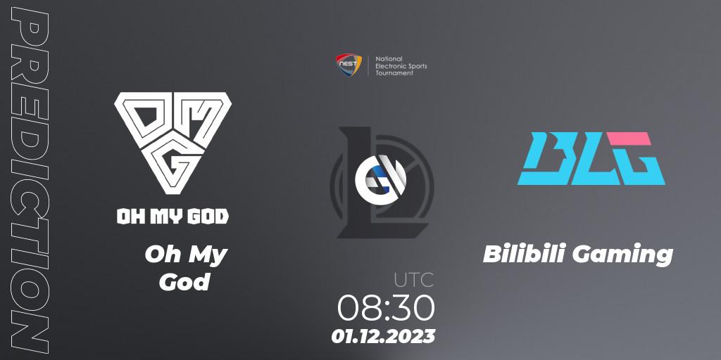 Pronósticos Oh My God - Bilibili Gaming. 01.12.2023 at 09:30. NEST 2023 - LoL